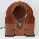 A contemporary reproduction of a 1930s table radio.