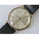 A 9ct gold Accurist automatic wristwatch having 21 jewel movement,