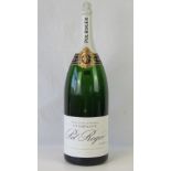 A Pol Roger Extra Cuvée De Reserve Brut Champagne advertising 'Salmanazar' bottle,