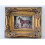 A reproduction of an original early 19th century equine oil painting,