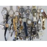 A quantity of assorted mens and ladies wristwatches includin Accurist, Skenoda, etc.
