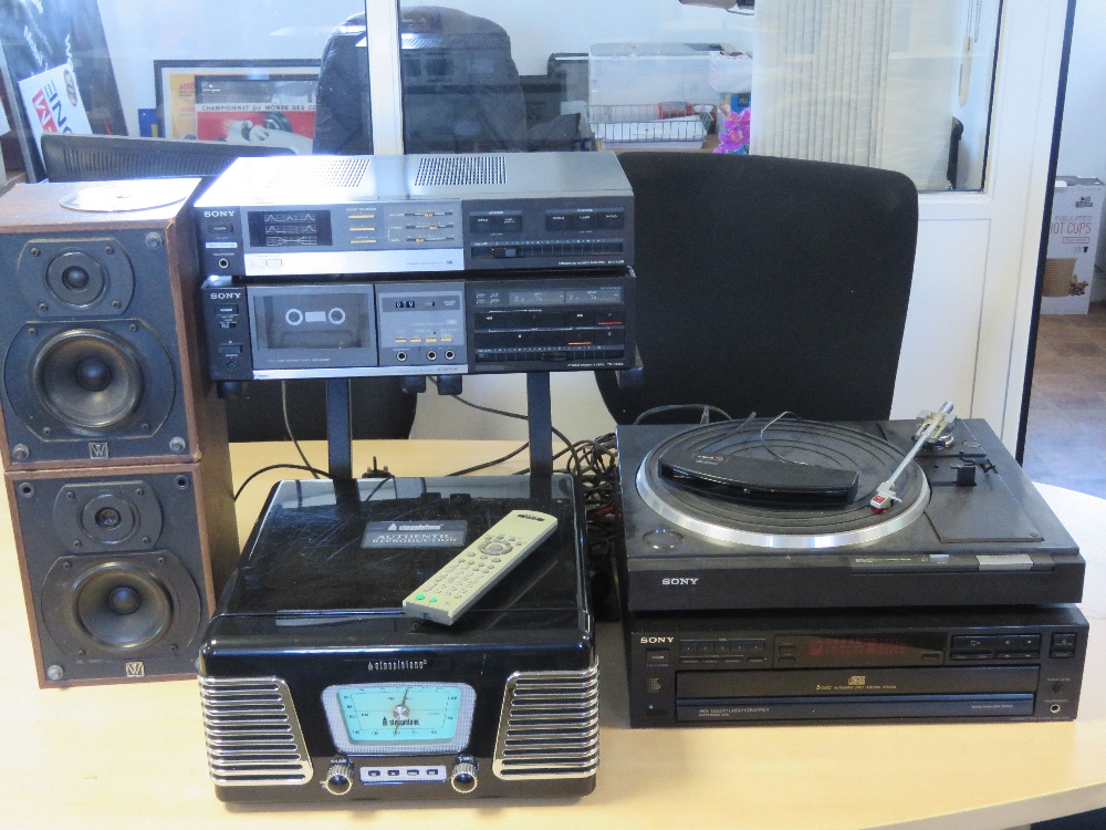 A Sony Hi-fi system comprising record de