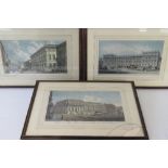 Three 19thC hand coloured engravings of