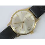 A 9ct gold Rotary slim line wristwatch h