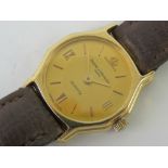 An 18ct gold Baume & Mercier ladies wristwatch, 750 hallmark to back of case, Swiss Quartz movement,