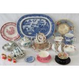 A Booths 'Dragon' part tea service comprising; teapot, jug, sugar bowl, two cups,