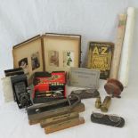 A quantity of assorted collectables including; three Masonic certificates,