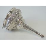 A delightful Georgian HM silver wine filter complete with funnel,