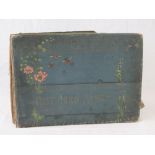 A vintage postcard album containing approx 179 postcards, album a/f.