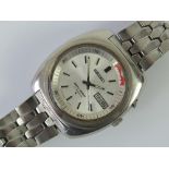 A gent's Seiko Bell-matic wristwatch having luminous hands, day/date aperture,