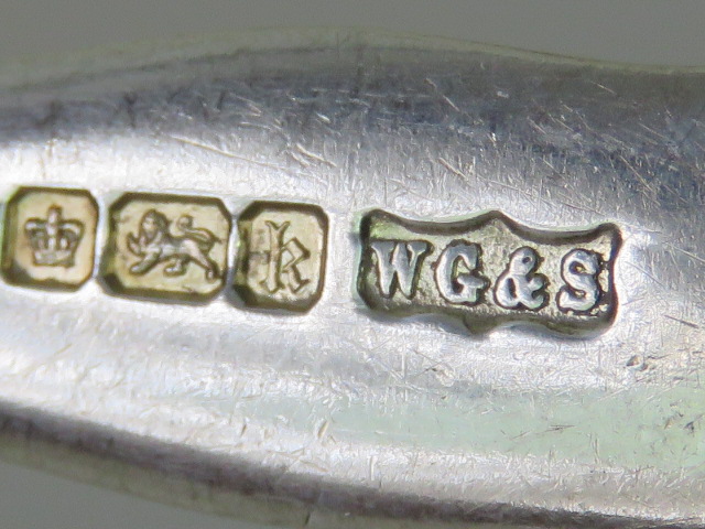 A set of six HM silver teaspoons with monogram to terminal, hallmarked Sheffield 1902, 4.92ozt. - Image 2 of 2