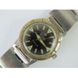 A vintage Zodiac Sea Wolf stainless steel divers wristwatch,