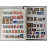 Stamps; a collection of stamp albums and stock books with contents.