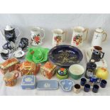 A quantity of assorted ceramics including; a Bursley Ware bowl having blue ground,