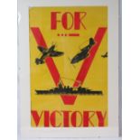 An original painting entered in a c1940s competition to design British Military and 'War Effort'