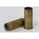 A rare inert WWI German 37mm Kreigsmarine 'messenger pod' hollow projectile, dated 1918.