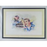 Limited edition print; 'Nigel Mansell' b