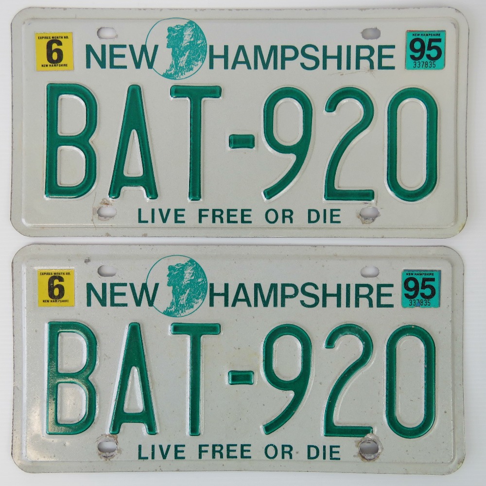 A pair of American New Hampshire licence