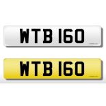 Registration Plate 'WTB 160' on retention. Reduced buyers premium 15.5% + VAT. SIA.