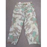 A pair of German army M40 Splinter camouflage trousers.