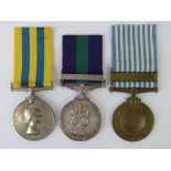 Medal group; Korea and GSM Malaya with original ribbons marked for T/22812206 PTE P.J.