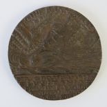 A German Lusitania commemorative medallion.