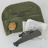 A WWII US M1 Carbine grenade launching sight, unissued in original case with manual and fitting kit,