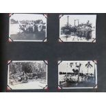 A WWII US Navy personal photo album including images of Manila and New Guinea,