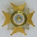 A Spanish Royal and military Order of St Hermenegildo badge having enamelled central plaque.