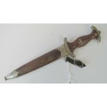 A WWII German SA Officers presentation dagger having inscribed blade,