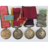 Victoria medal group comprising China War Medal 1842, Crimea War Medal with clasps for Sebastopol,