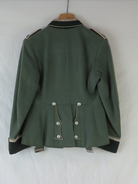 A German WWII Infantry NCO Parade tunic complete with button epaulettes, collar patches and badges. - Image 2 of 2