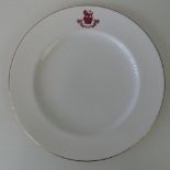 A Victorian Copeland Spode Army Officers plate from the OFfficer Cadets Royal Military Academy