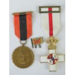 A Spanish Civil War Order of Military Merit (1st Class with white distinction) together with a