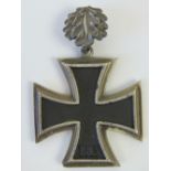 A WWII German Knights Cross medal having Oak leaves loop.