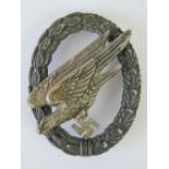 A WWII German Luftwaffe Paratroopers badge marked JMME, a/f.