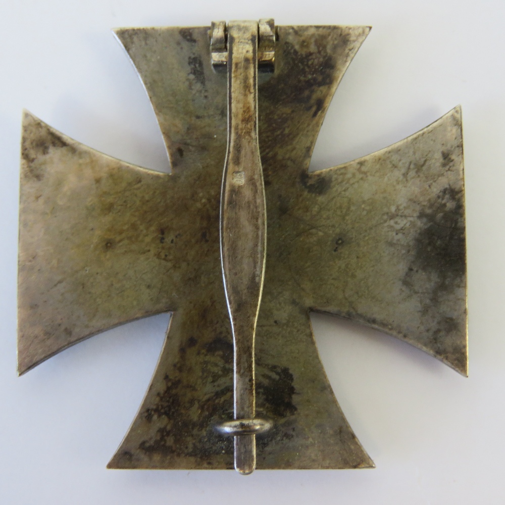 A WWII German 1st Class Iron Cross badge stamped '20' to pin. - Image 2 of 2