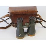 A pair of WWI German Spindler & Hoyer Gottingen binoculars marked Fernglas 08 No3476,