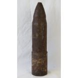 A WWII practice shell, 51cm high.