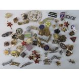 A large quantity of assorted military and civil badges including; Variety Club (x9),