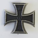 A WWI German 1st Class Iron Cross marked Deschlersohn.