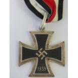 A WWII Imperial German Knights Cross medal with ribbon, a/f.