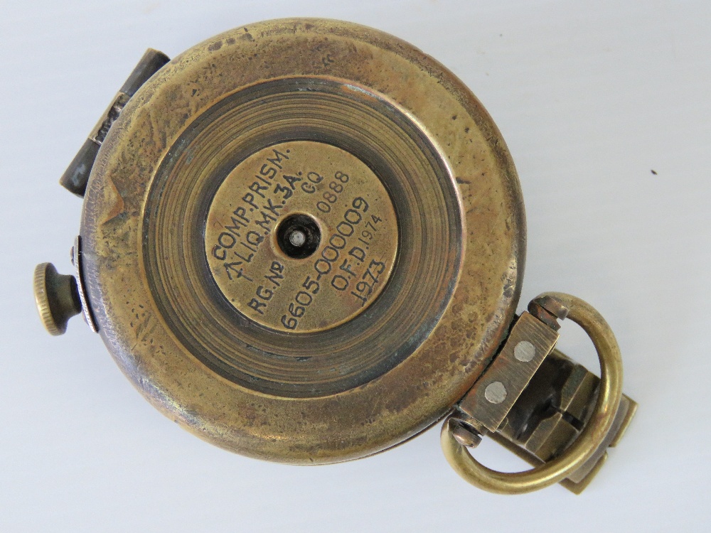 A brass military compass having broad arrow upon and dated 1974, - Image 3 of 5