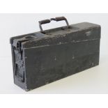 A WWII German MG34/42 250 round 7.92 Cal belted ammunitions tin, BRH manufactured, dated 1941.