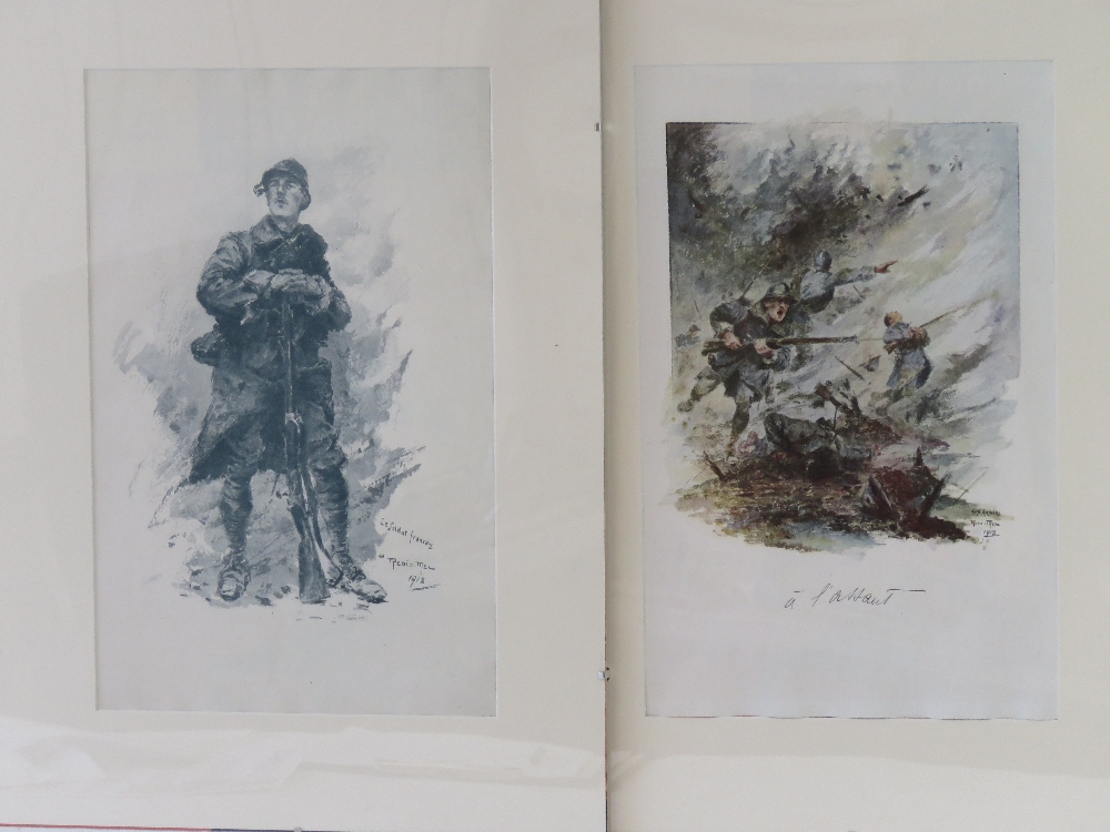 Eight WWI lithographs 'Aux Armies' by Re