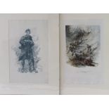 Eight WWI lithographs 'Aux Armies' by Re