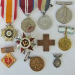 Ten assoerted medals; USSR Order with sc