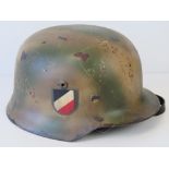 A fine reproduction WWII German helmet h