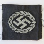 A WWII German SS Police cloth badge.