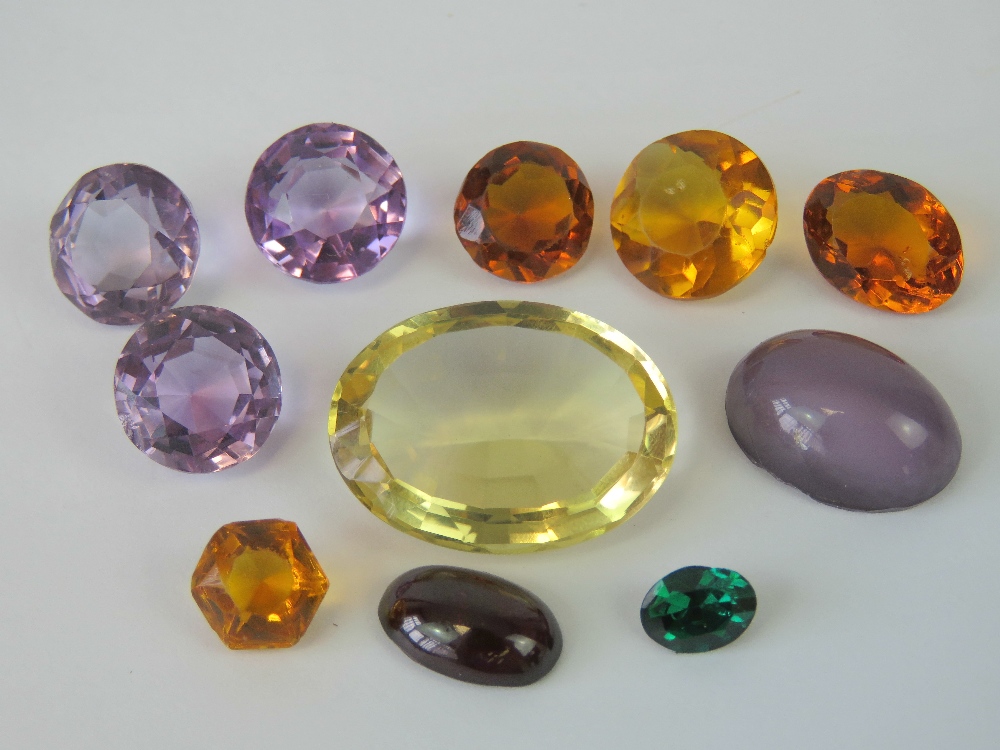 Gemstones; A large oval faceted citrine